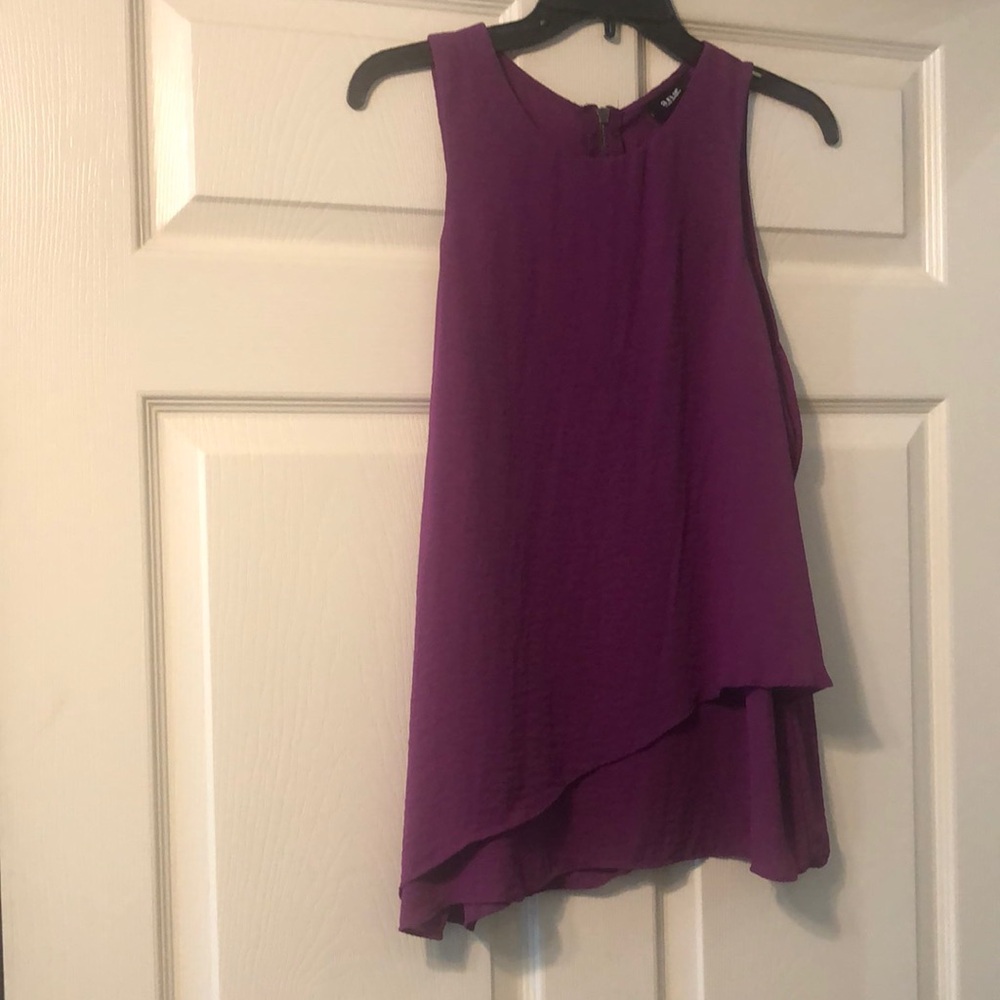 A.n.a Sleeveless Purple Blouse Zipper Back Large